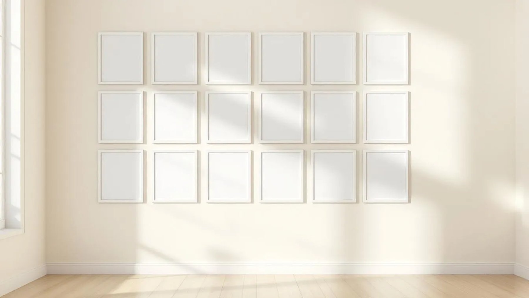 Frame Lifestyle Frame Mockup — White Frame Square 1:1 — Perspective View — #01709 | MockupBulk