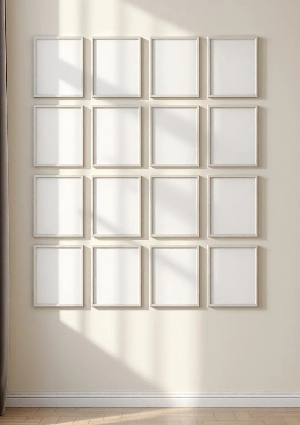 Frame Editorial Room Mockup — White Frame Portrait 2:3 — Perspective View — #01710 | MockupBulk