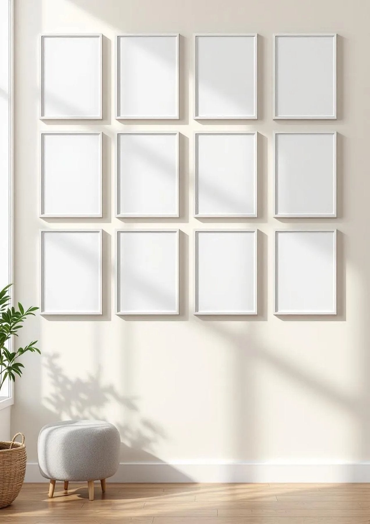 Frame Styled Room Mockup — White Frame Landscape 3:4 — Perspective View — #01713 | MockupBulk