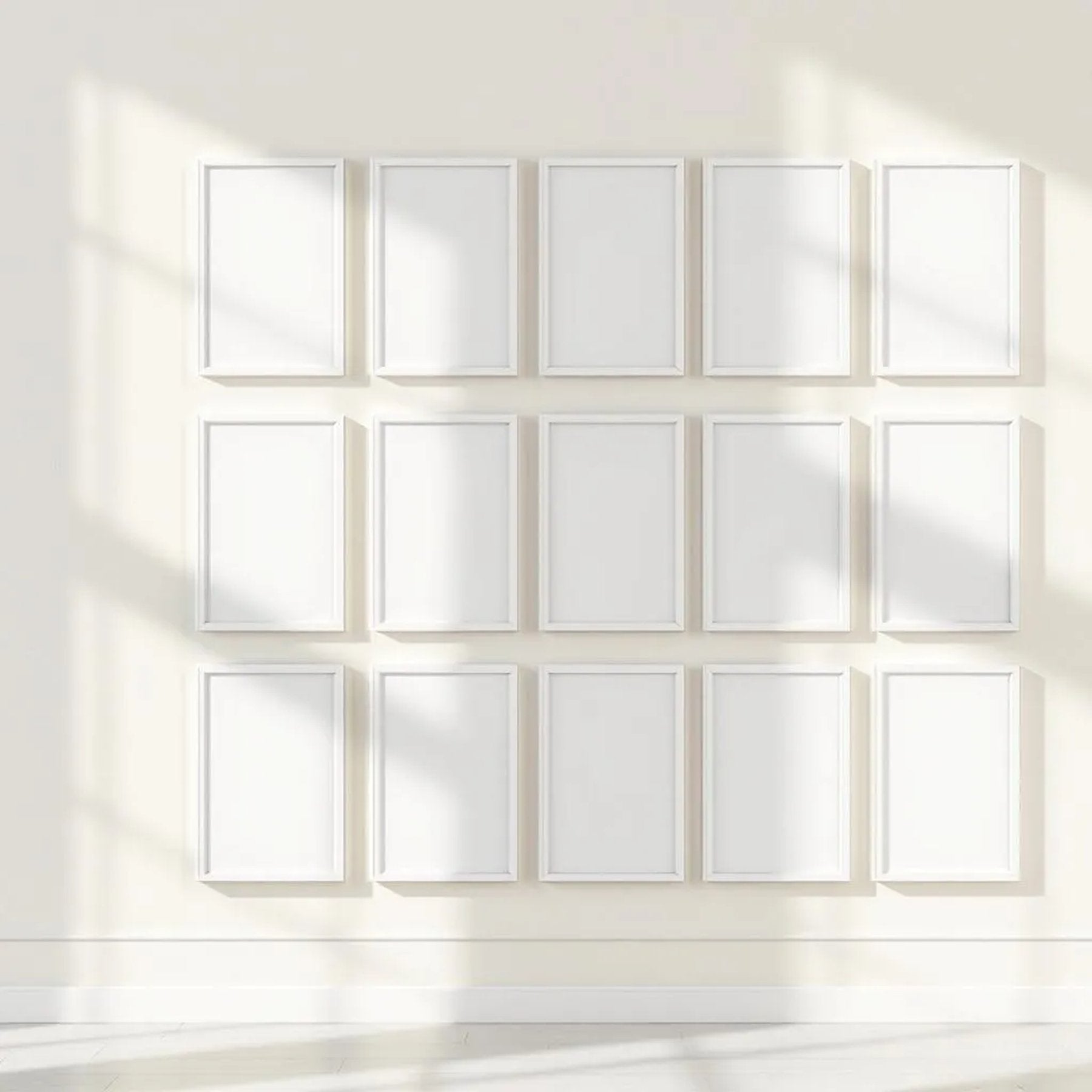 Frame Wall Art Mockup — Plain Square Frame Portrait 2:3 — Perspective View — #01714 | MockupBulk
