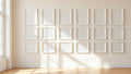 Frame Room Scene Mockup — White Frame Square 1:1 — Perspective View — #01715 | MockupBulk