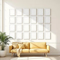 Frame Wall Art Mockup — Plain Square Frame Square 1:1 — Perspective View — #01720 | MockupBulk