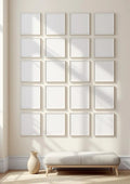 Frame High-Res Frame Mockup — White Frame Portrait 2:3 — Perspective View — #01722 | MockupBulk