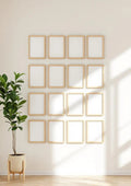 Frame Professional Frame Mockup — Natural Oak Frame Portrait 2:3 — Perspective View — #01725 | MockupBulk