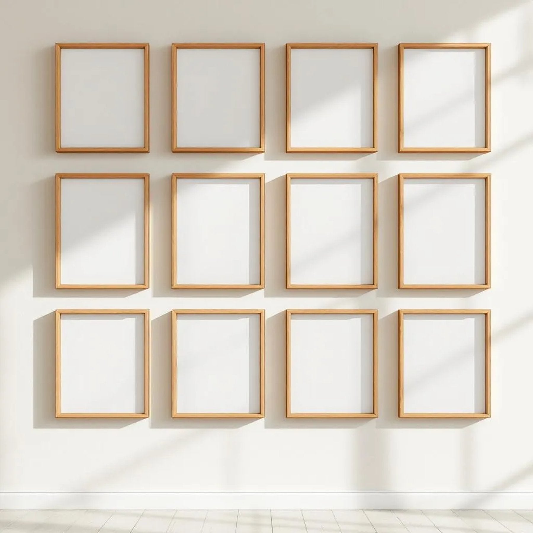 Frame Room Scene Mockup — Plain Square Frame Square 1:1 — Perspective View — #01735 | MockupBulk