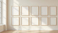 Frame Editorial Room Mockup — Natural Oak Frame Square 1:1 — Perspective View — #01739 | MockupBulk