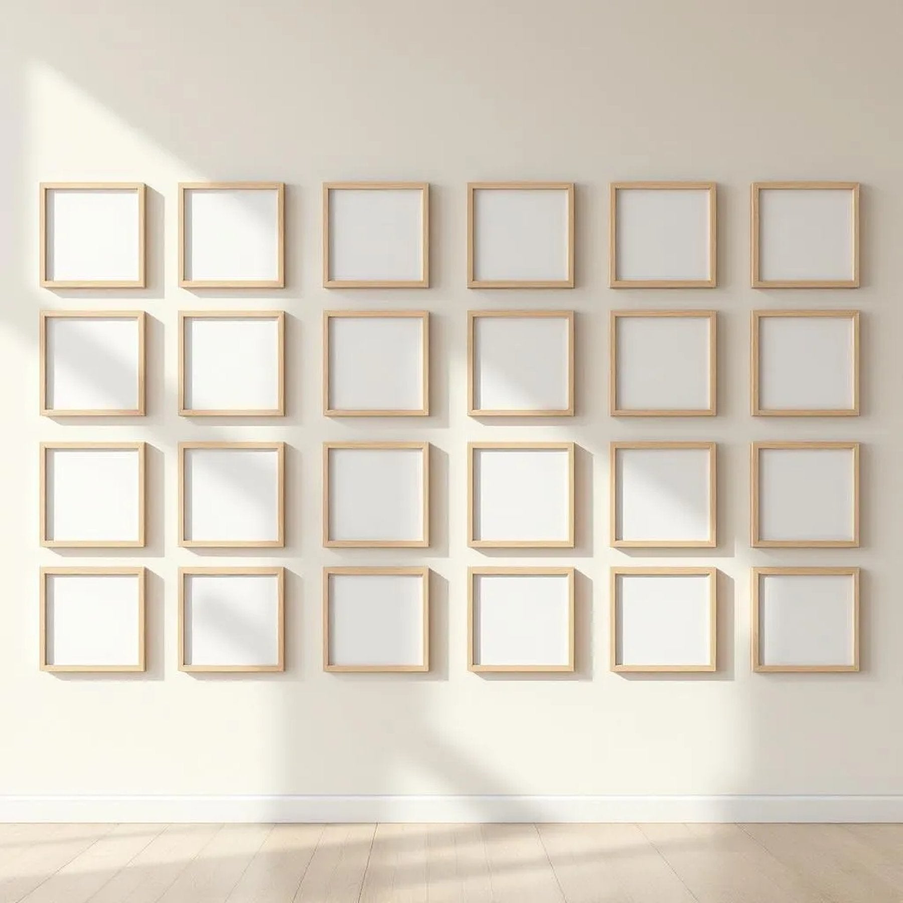 Frame Room Scene Mockup — Plain Square Frame Portrait 2:3 — Perspective View — #01741 | MockupBulk