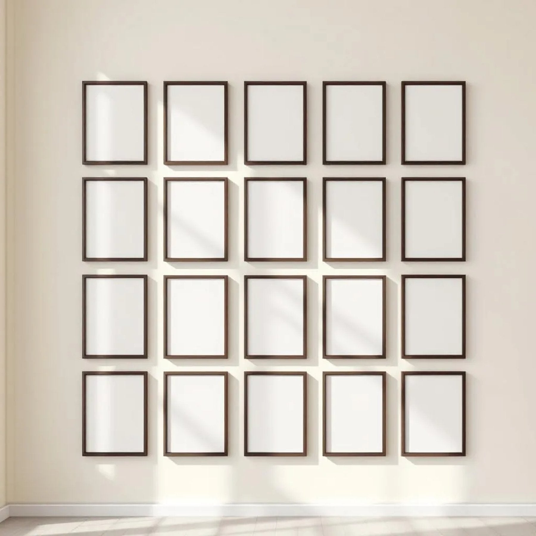 Frame Interior Frame Mockup — Plain Square Frame A-Series (A4 / A3) — Perspective View — #01747 | MockupBulk