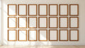 Frame Frame Display Mockup — Walnut Frame Portrait 5:7 — Perspective View — #01748 | MockupBulk