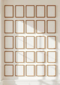 Frame Room Scene Mockup — Walnut Frame Portrait 2:3 — Perspective View — #01749 | MockupBulk