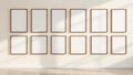 Frame Lifestyle Frame Mockup — Walnut Frame Square 1:1 — Perspective View — #01751 | MockupBulk