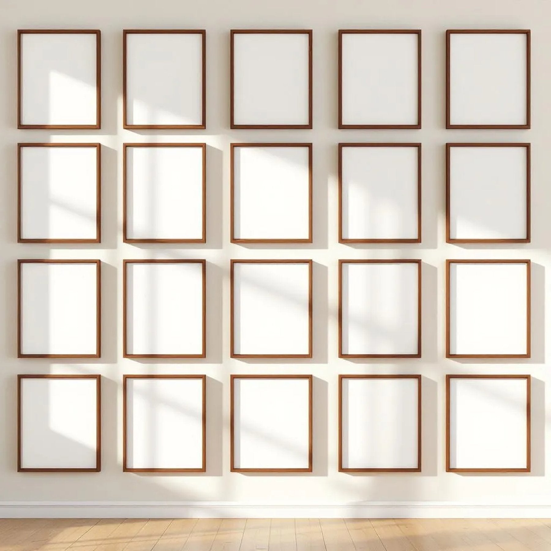 Frame Professional Frame Mockup — Plain Square Frame Portrait 2:3 — Perspective View — #01753 | MockupBulk