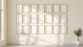 Frame Lifestyle Frame Mockup — Gold Frame Portrait 2:3 — Perspective View — #01766 | MockupBulk