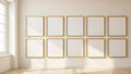 Frame Wall Art Mockup — Gold Frame Portrait 2:3 — Perspective View — #01769 | MockupBulk