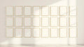 Frame Interior Frame Mockup — Gold Frame Square 1:1 — Perspective View — #01772 | MockupBulk