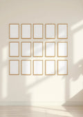 Frame Styled Room Mockup — Gold Frame Portrait 2:3 — Perspective View — #01773 | MockupBulk