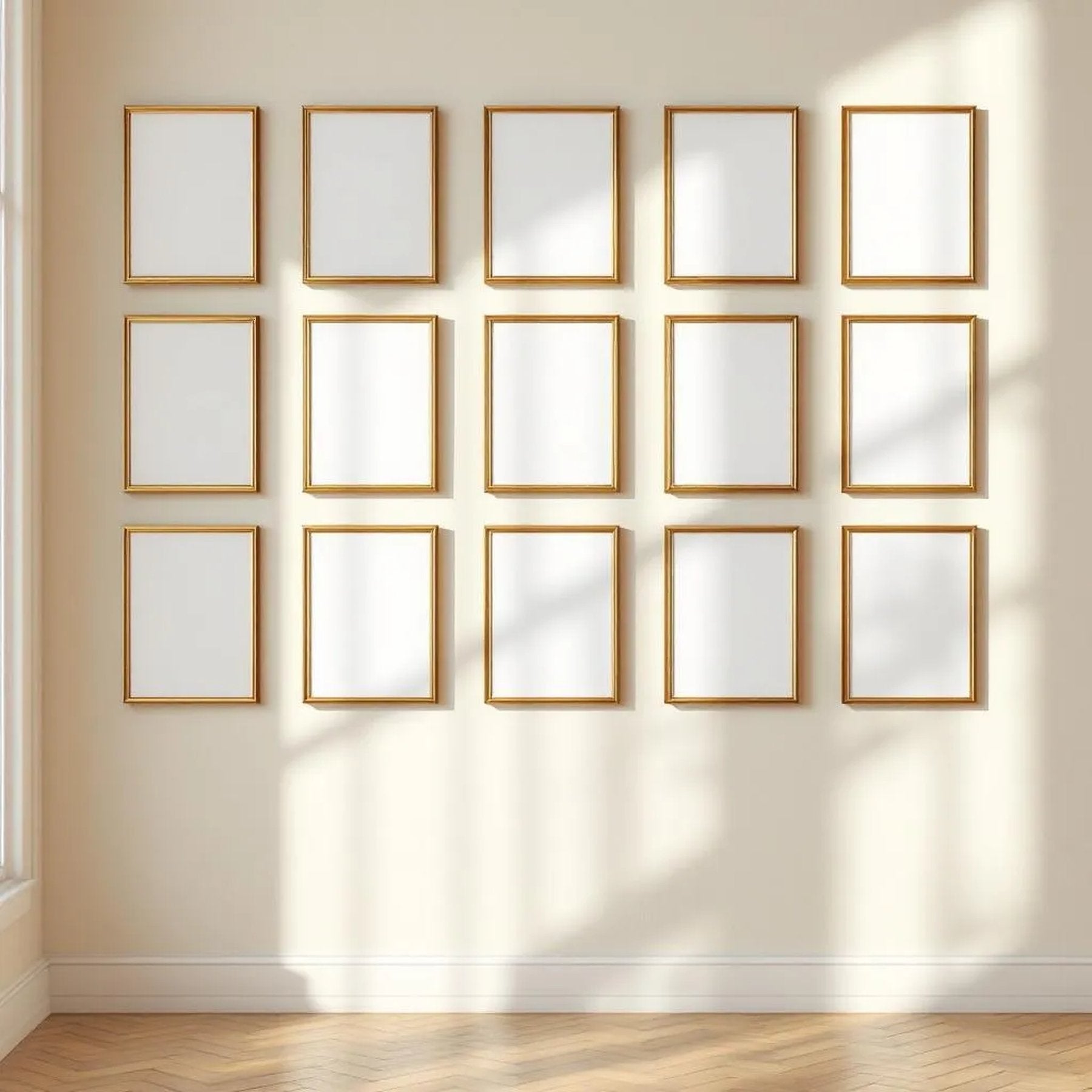Frame Interior Frame Mockup — Plain Square Frame Portrait 2:3 — Perspective View — #01774 | MockupBulk