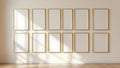 Frame Styled Room Mockup — Gold Frame Square 1:1 — Perspective View — #01775 | MockupBulk