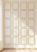 Frame Premium Interior Mockup — Gold Frame Portrait 4:5 — Perspective View — #01776 | MockupBulk