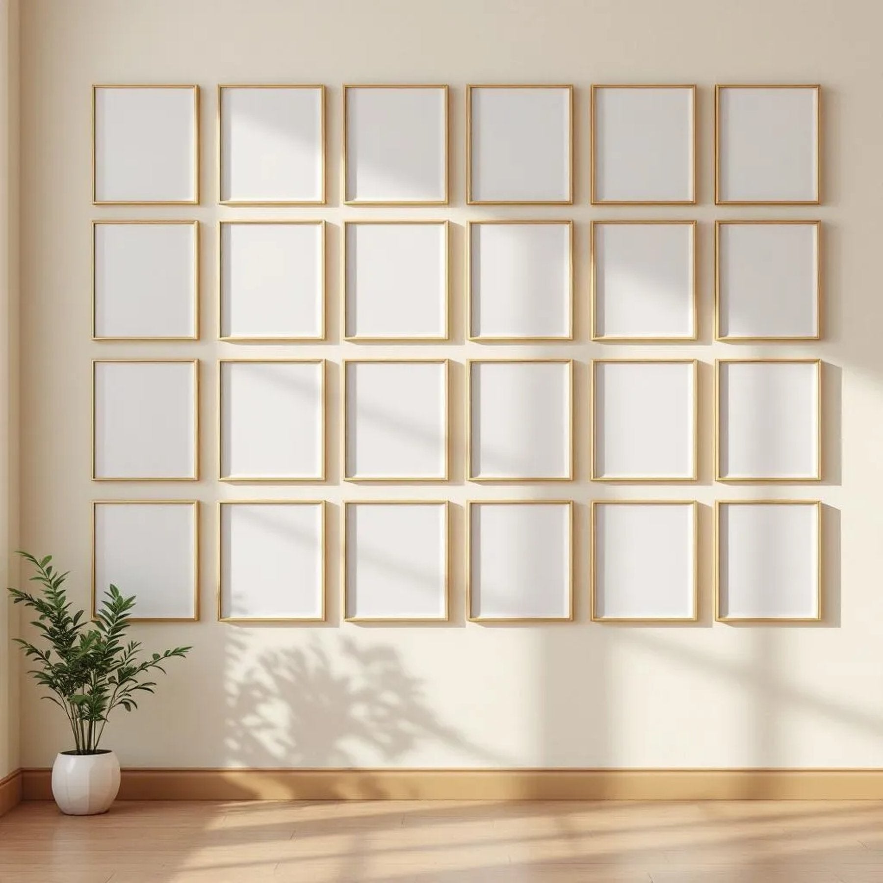 Frame Styled Room Mockup — Plain Square Frame Portrait 2:3 — Perspective View — #01780 | MockupBulk
