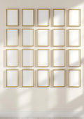 Frame Editorial Room Mockup — Gold Frame Portrait 2:3 — Perspective View — #01782 | MockupBulk