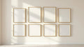 Frame Professional Frame Mockup — Gold Frame Square 1:1 — Perspective View — #01784 | MockupBulk