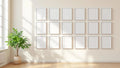 Frame Editorial Room Mockup — Silver Frame Portrait 2:3 — Perspective View — #01787 | MockupBulk