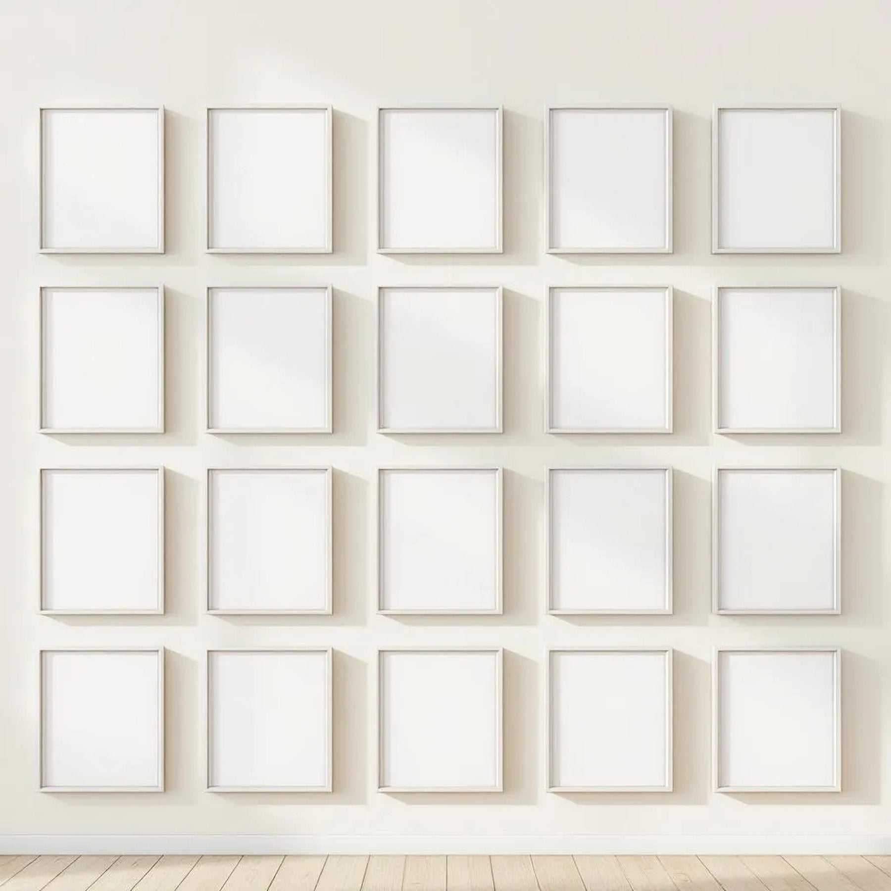 Frame Wall Art Mockup — Plain Square Frame Square 1:1 — Perspective View — #01789 | MockupBulk