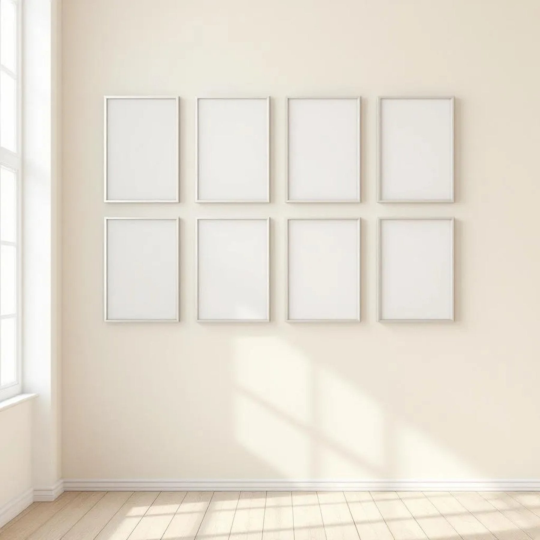 Frame Interior Frame Mockup — Plain Square Frame Portrait 4:5 — Perspective View — #01792 | MockupBulk