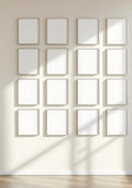 Frame Wall Art Mockup — Silver Frame Portrait 2:3 — Perspective View — #01794 | MockupBulk