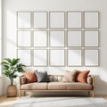 Frame Interior Frame Mockup — Plain Square Frame Portrait 2:3 — Perspective View — #01795 | MockupBulk