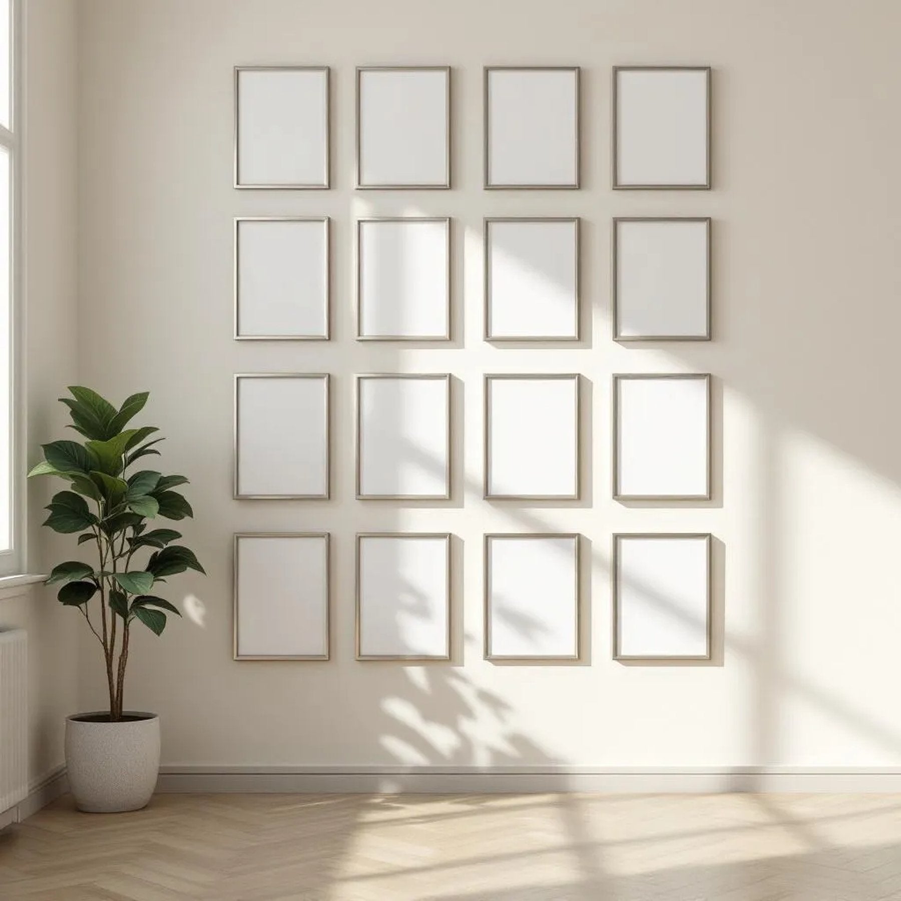 Frame Lifestyle Frame Mockup — Plain Square Frame Portrait 2:3 — Perspective View — #01798 | MockupBulk