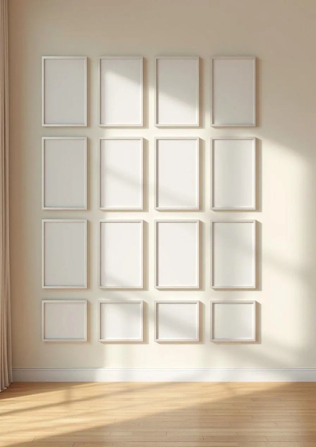 Frame Styled Room Mockup — Silver Frame Portrait 2:3 — Perspective View — #01803 | MockupBulk
