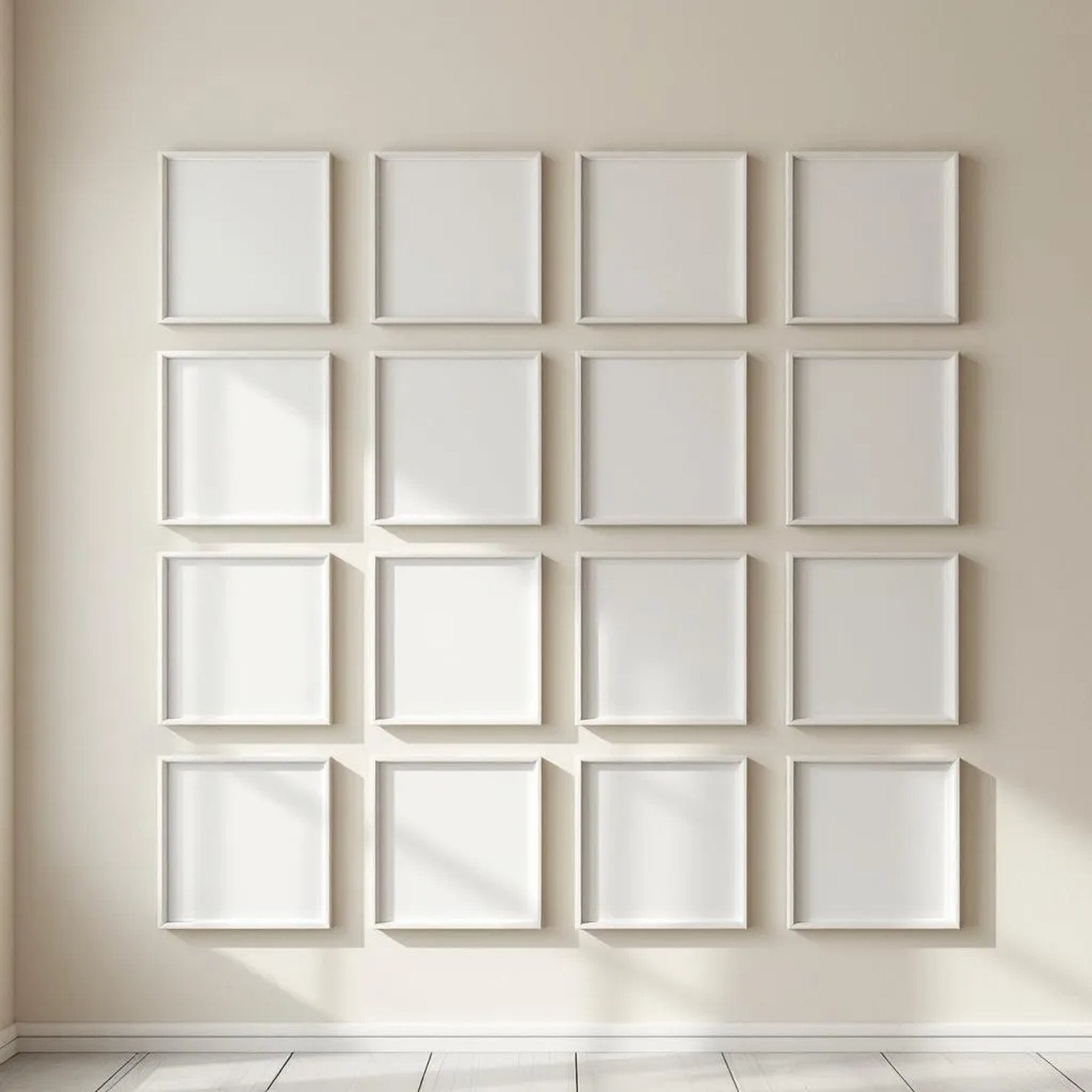 Frame Editorial Room Mockup — Plain Square Frame Portrait 2:3 — Perspective View — #01804 | MockupBulk