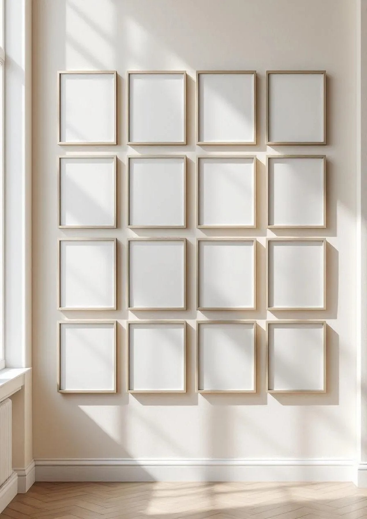 Frame Room Scene Mockup — Silver Frame Portrait 2:3 — Perspective View — #01806 | MockupBulk
