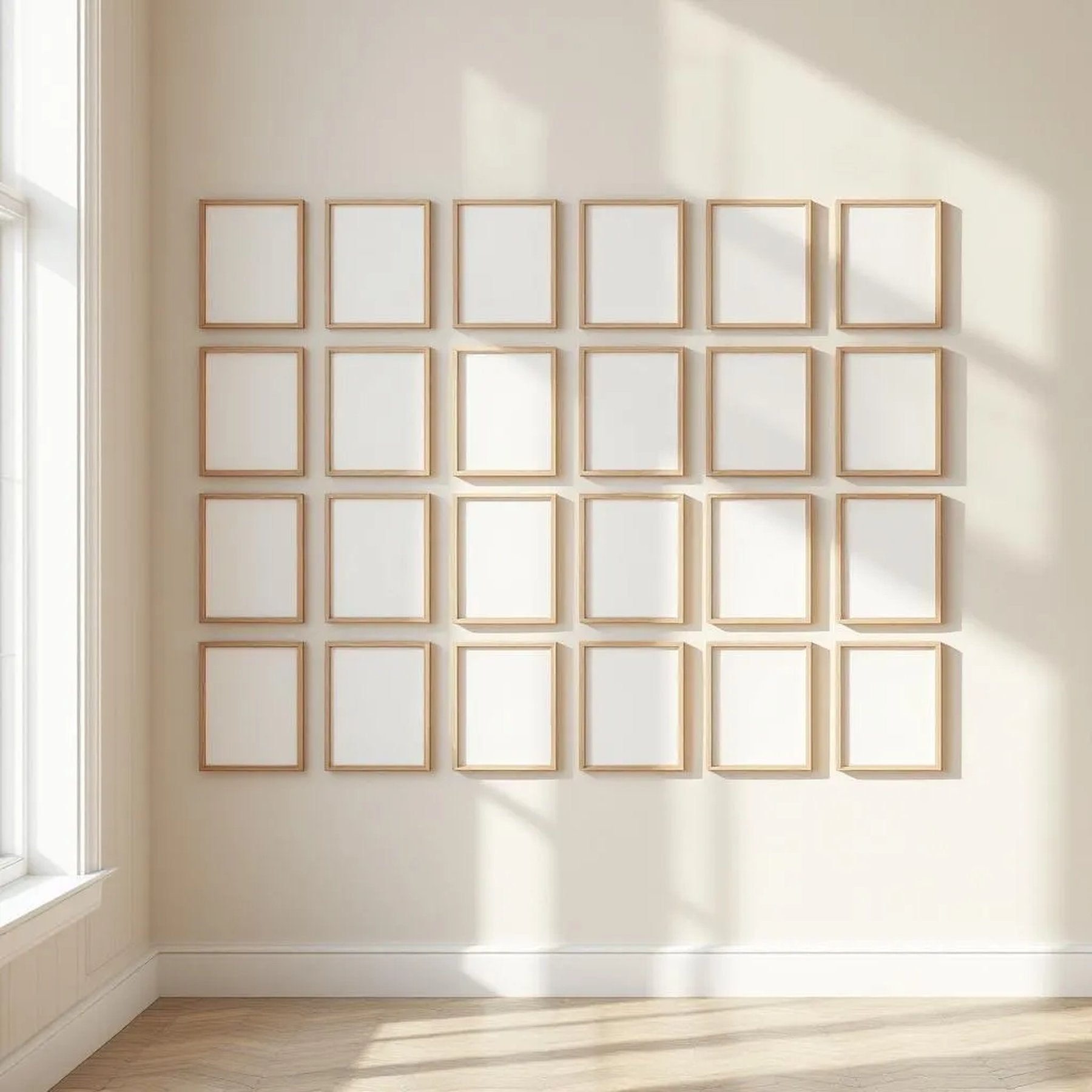 Frame Wall Art Mockup — Plain Square Frame Portrait 2:3 — Perspective View — #01807 | MockupBulk