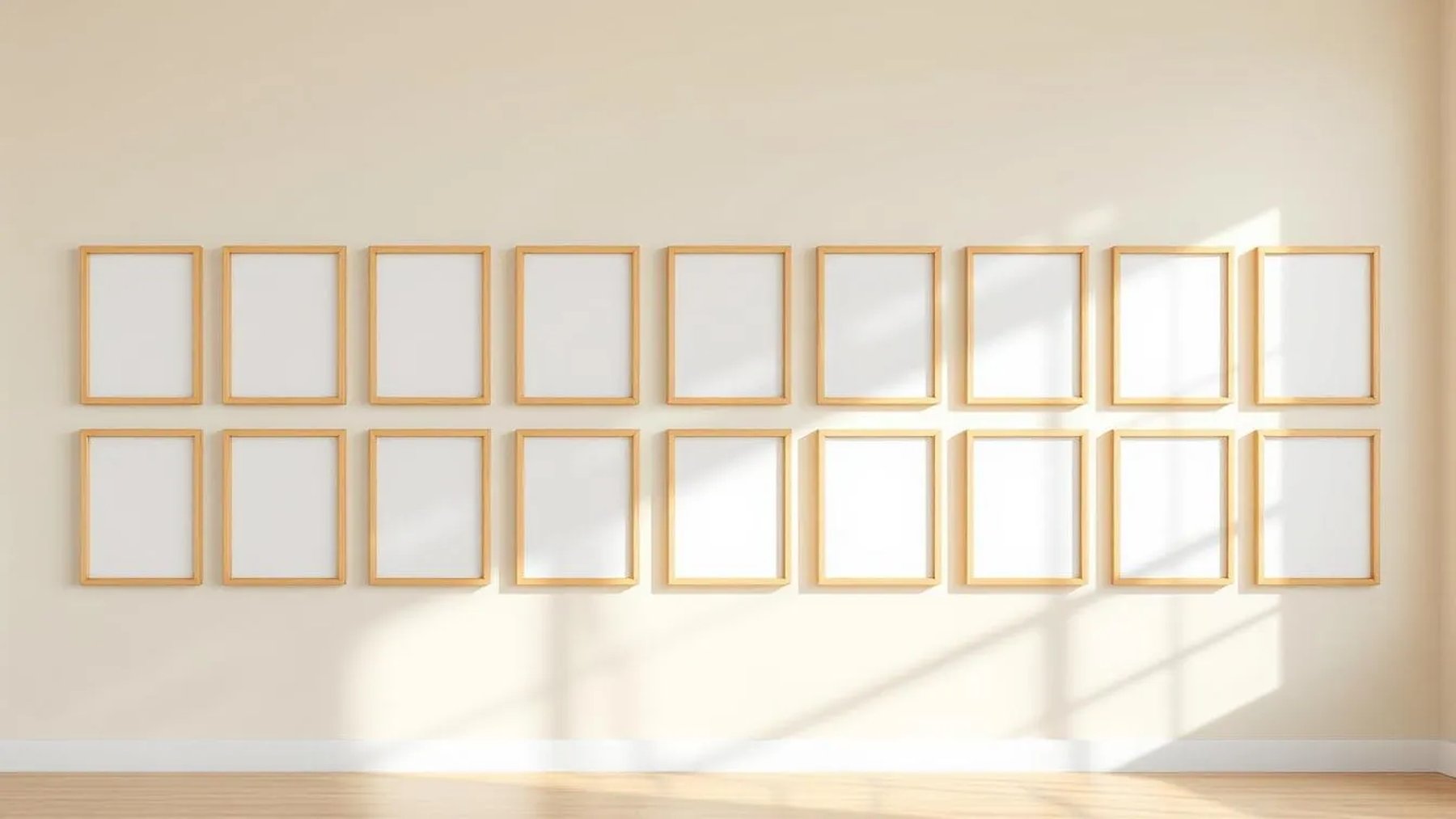 Frame Professional Frame Mockup — Raw Pine Frame Square 1:1 — Perspective View — #01808 | MockupBulk