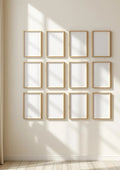 Frame Editorial Room Mockup — Raw Pine Frame Portrait 2:3 — Perspective View — #01809 | MockupBulk