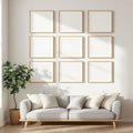 Frame Premium Interior Mockup — Plain Square Frame Portrait 2:3 — Perspective View — #01810 | MockupBulk