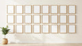Frame Interior Frame Mockup — Raw Pine Frame Square 1:1 — Perspective View — #01811 | MockupBulk