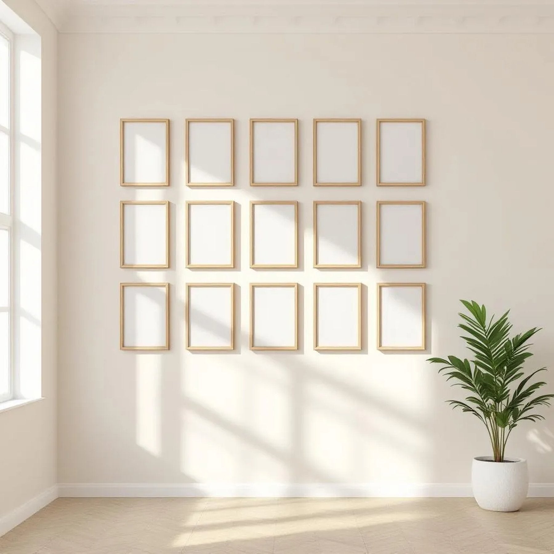 Frame Lifestyle Frame Mockup — Plain Square Frame Portrait 2:3 — Perspective View — #01813 | MockupBulk