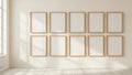 Frame Professional Frame Mockup — Raw Pine Frame Portrait 2:3 — Perspective View — #01814 | MockupBulk