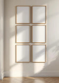 Frame High-Res Frame Mockup — Raw Pine Frame Portrait 2:3 — Perspective View — #01818 | MockupBulk