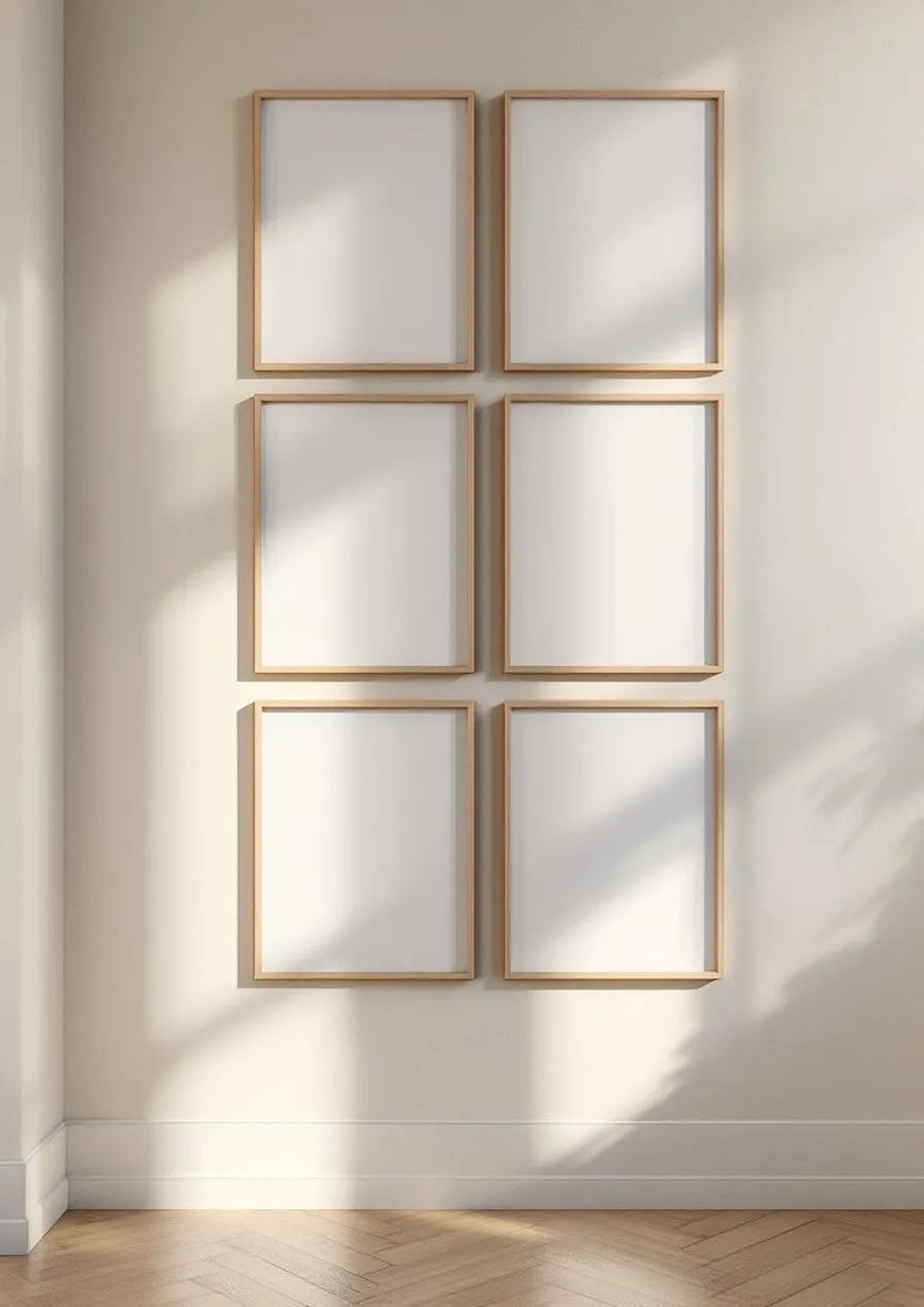 Frame High-Res Frame Mockup — Raw Pine Frame Portrait 2:3 — Perspective View — #01818 | MockupBulk