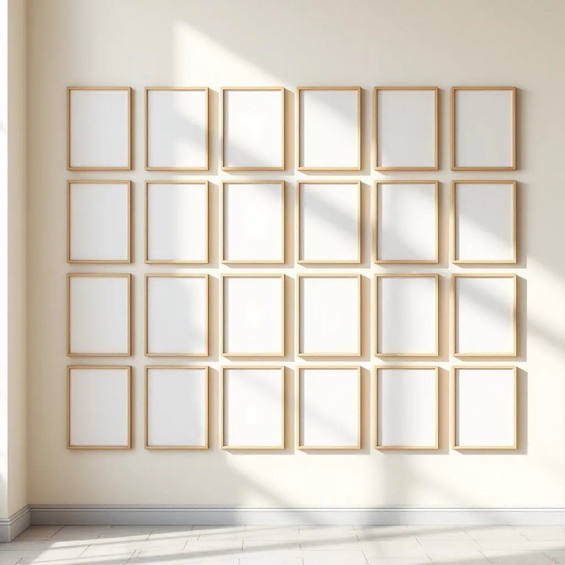 Frame Editorial Room Mockup — Plain Square Frame Square 1:1 — Perspective View — #01819 | MockupBulk