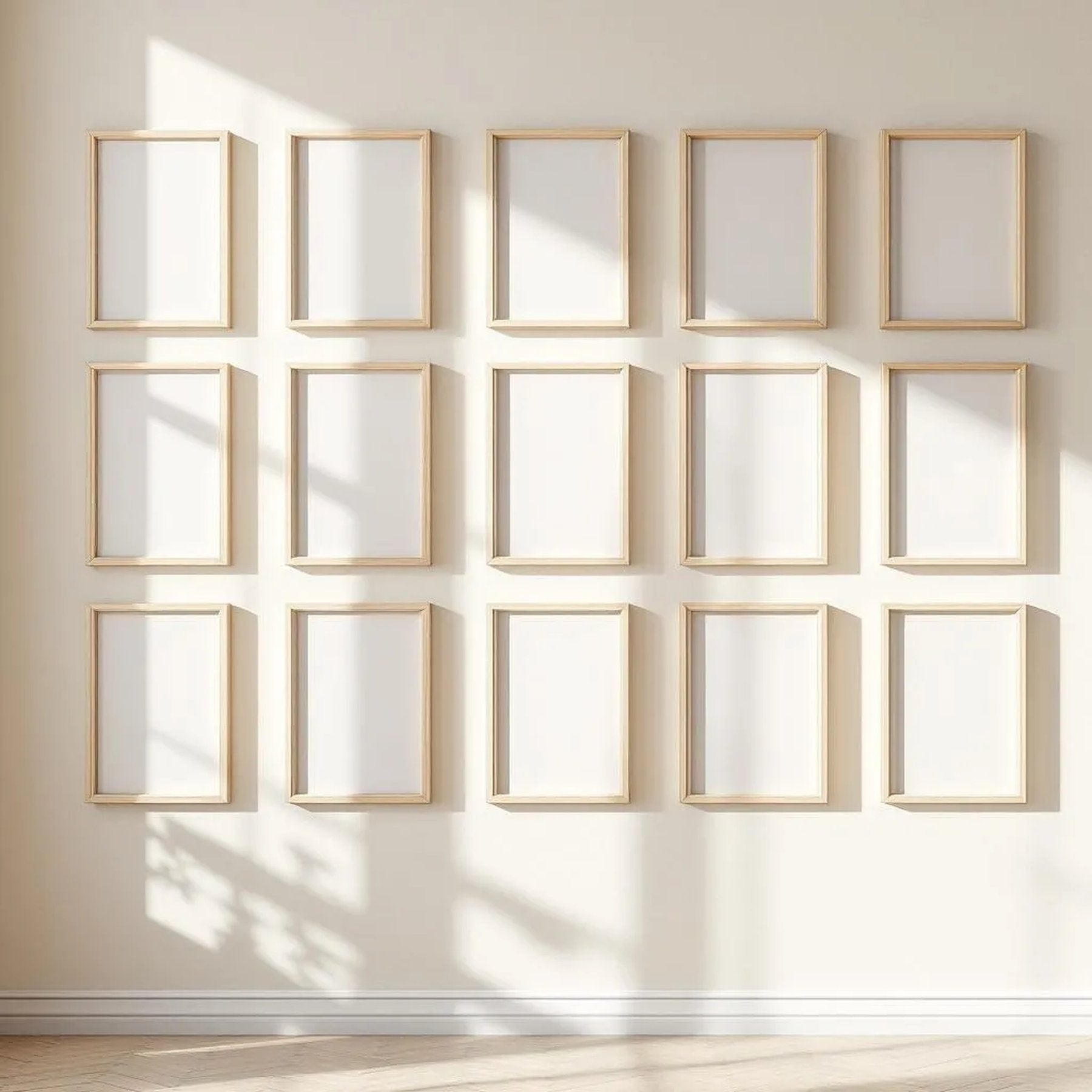 Frame Interior Frame Mockup — Plain Square Frame Portrait 2:3 — Perspective View — #01822 | MockupBulk