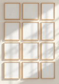 Frame Premium Interior Mockup — Raw Pine Frame Portrait 2:3 — Perspective View — #01824 | MockupBulk