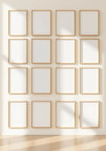 Frame Professional Frame Mockup — Raw Pine Frame Portrait 2:3 — Perspective View — #01827 | MockupBulk