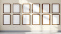 Frame Interior Frame Mockup — Espresso Frame Portrait 4:5 — Perspective View — #01832 | MockupBulk