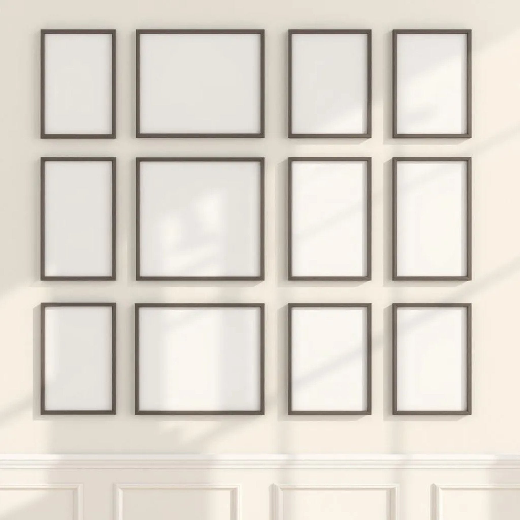 Frame Room Scene Mockup — Plain Square Frame Portrait 5:7 — Perspective View — #01834 | MockupBulk